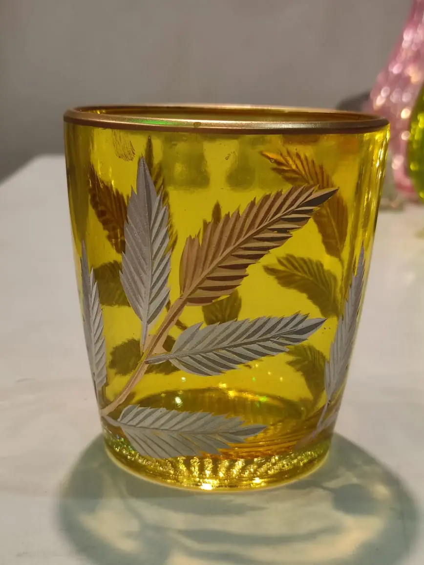 Vintage Style Glass Cup — Handcrafted Export Product by NXTGENEXPORTS, Moradabad